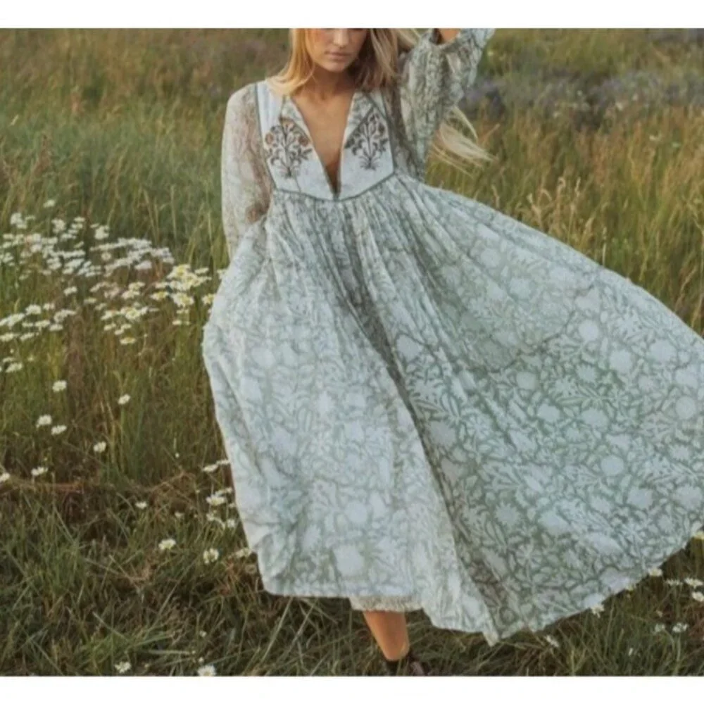 Daughters of India | Dresses | Daughters Of India Diya Midi Dress Size Xl Peasant Green Floral Cottagecore Boho | Poshmark Daughters of India | Dresses | Daughters Of India Diya Midi Dress Size Xl Peasant Green Floral Cottagecore Boho | Poshmark